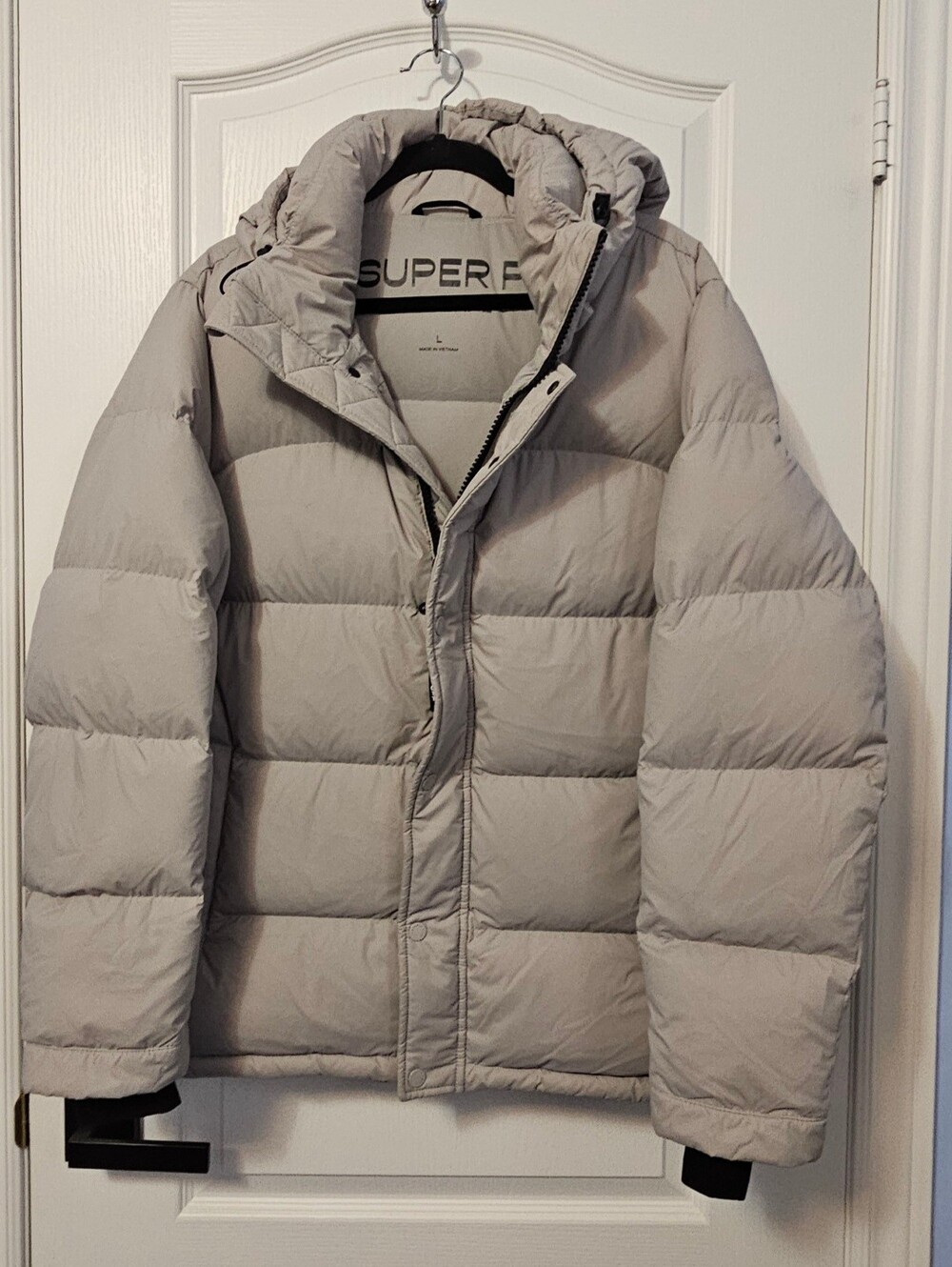Aritzia Men/Women The Original Super Puff With Hood Gray Large